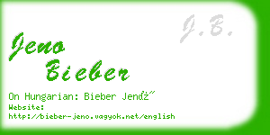 jeno bieber business card